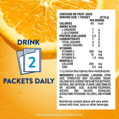 Juven Therapeutic Nutrition Drink Powder Orange 14 Packets
